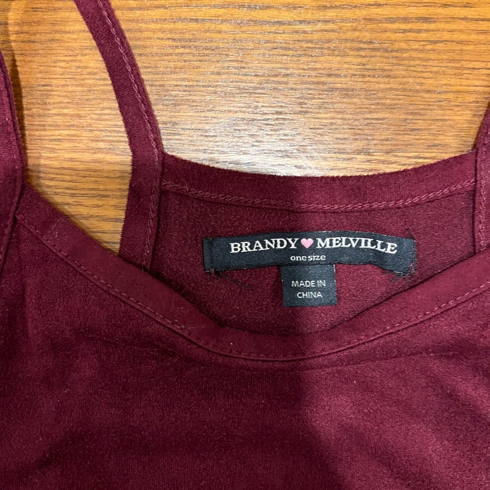 Brandy Melville Burgundy Tank Top - Picture 3 of 4
